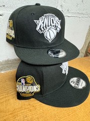 NY Knicks Championship Hat New Era Snapback Black SHIPS NOW CHAMP PATCH RARE!