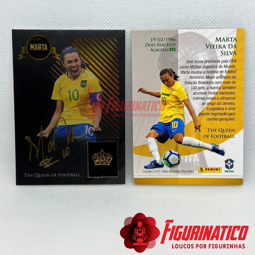 MARTA THE QUEEN OF FOOTBALL RARE PANINI BRAZIL 2019 PRINTED AUTOGRAPH CARD