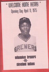 4/11/1975 HANK AARON WELCOME HOME PROGRAMS… ALL 3 VARIATIONS NM