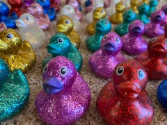 2&Prime; Inch Vinyl Glitter Rubber Ducks: RED GOLD BLUE PINK PURPLE and MORE!!!