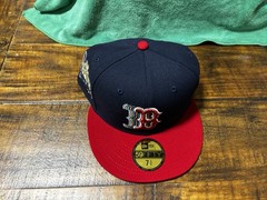 Boston Red Sox 1999 ASG Cascading Logo Navy Red NEW ERA FITTED 7 3/4 Green UV