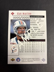 Dan Marino 1998 Upper Deck Black Diamond Sample