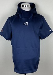 Los Angeles Rams On Field Sideline Hoodie Short Sleeve Men’s Size Large