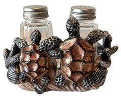 Sea Turtle Love Decorative Salt & Pepper Shaker Set – Standard, Varied