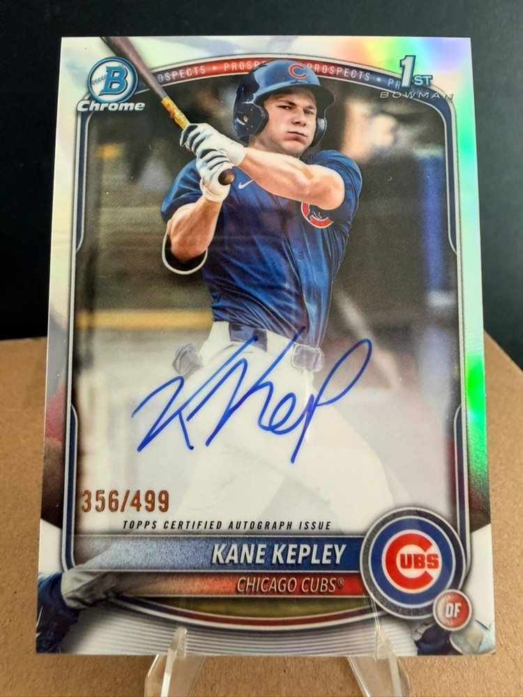 2025 Bowman Chrome Draft Kane Kepley 1st Refractor Auto /499 #CPA-KK