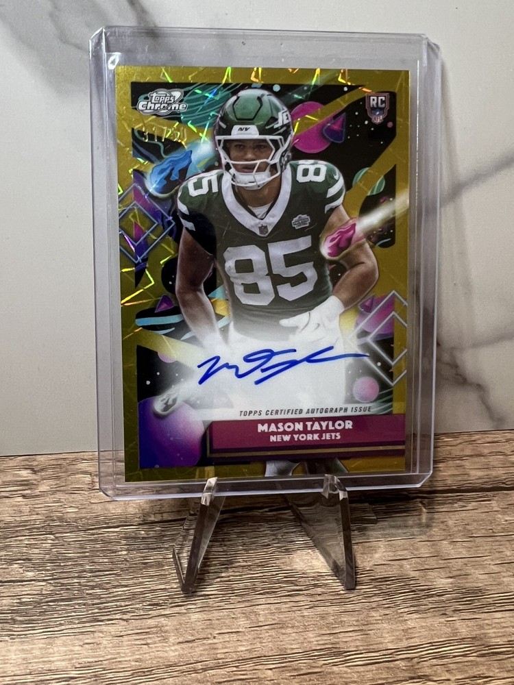 Mason Taylor 2025 Topps Cosmic Chrome Rookie Auto Gold Interstellar SSP /50