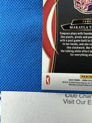 2025 Makayla Timpson 87 Panini Select WNBA Concourse Light Blue Disco 009/125 RC