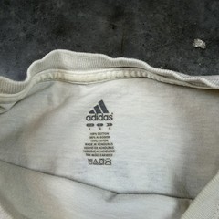 David Beckham T Shirt Mens Large White LA Galaxy Adidas Flaws Preowned