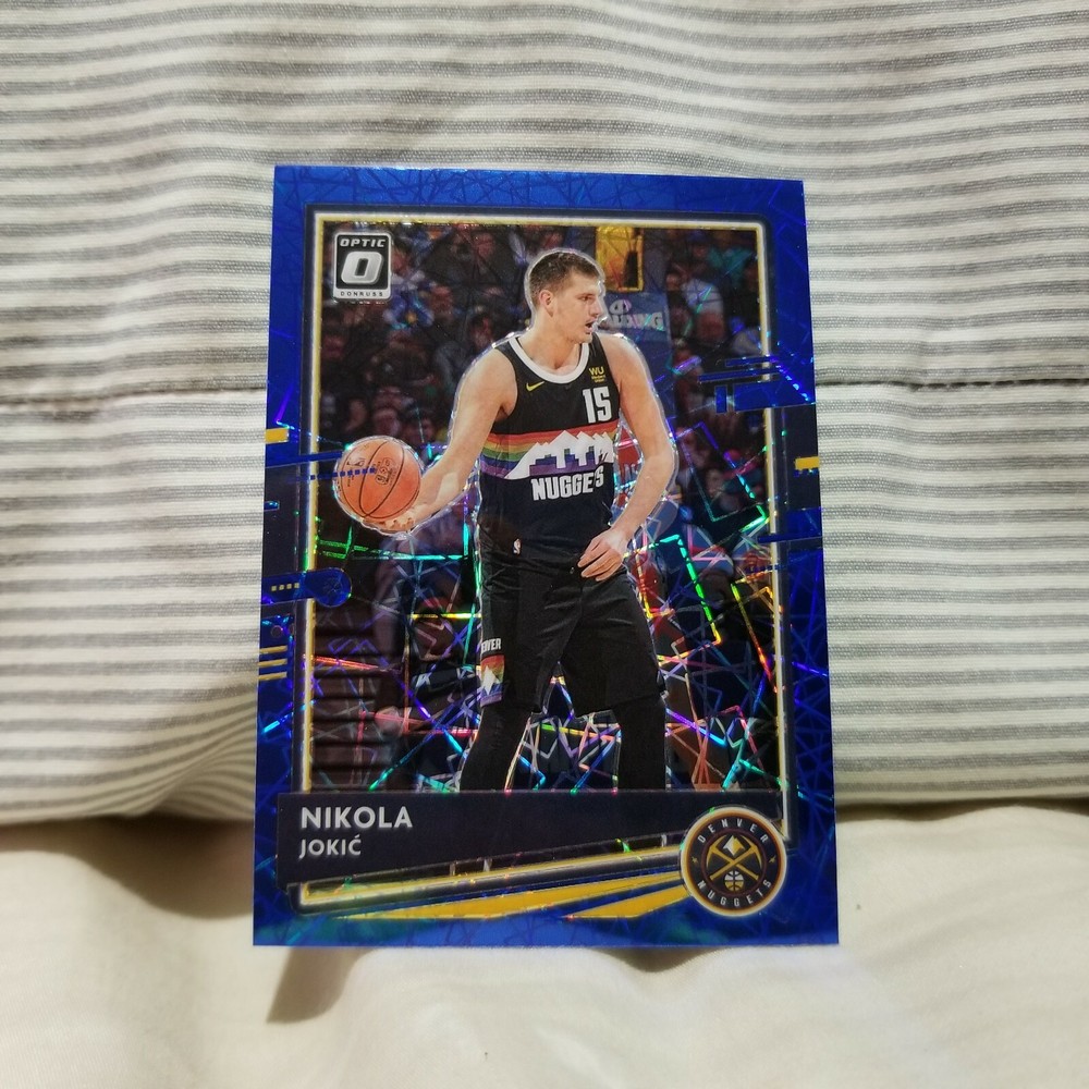 Nikola Jokic 2020-21 Donruss Optic Basketball Blue Velocity Prizms Card #96