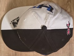 Vintage 2001 NY NJ Hitmen XFL Snapback Hat Split Black White NOS Cap