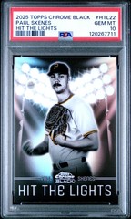 2025 Topps Chrome Black Hit The Lights Paul Skenes #HTL22 PSA 10 Case Hit SP