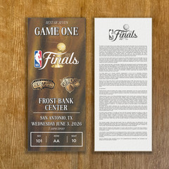 2026 NBA FINALS Spurs vs Knicks Replica Customizable Ticket Stub Any Seat/Game