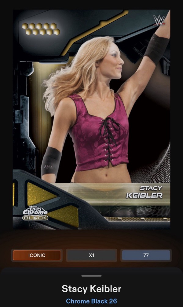 Stacy Keibler – Gold Base Iconic – Topps Slam WWE Chrome Black 26