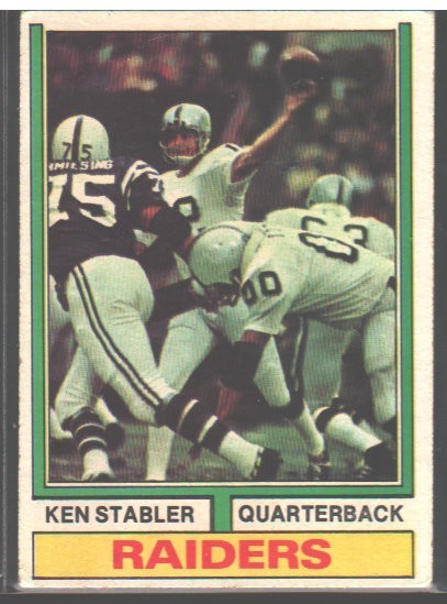 Ken STabler Pick Your Favorite Topps (Drop Down) 1974 #451 1980 #65