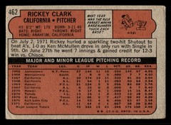 1972 Topps Rickey Clark #462 – California Angels – (Low Grade)