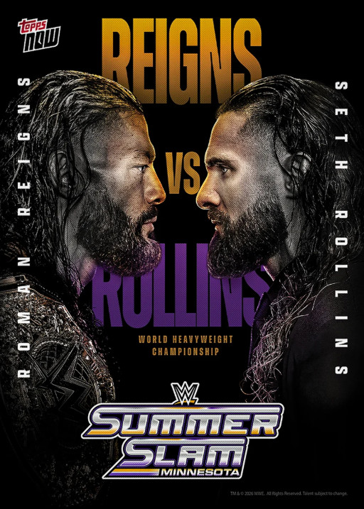 Roman Reigns/Seth Rollins – 2026 WWE Topps NOW® – Card SS04 – Presale