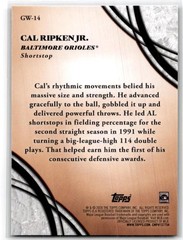 2026 Topps #GW-14 Cal Ripken Jr. Glove Work Baltimore Orioles