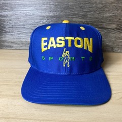 Vintage Easton Sports Hat Cap Snap Back Blue Yellow Green Baseball Mens 90s