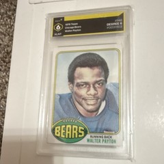Topps 1976 Walter Payton Rookie #148 Chicago Bears Degree 6 Graded Card