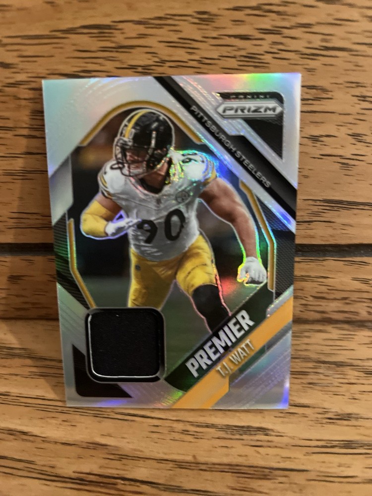 2025 Panini Prizm T.J. Watt Silver Prizm Premier Jersey Relic #PJY-TJW Steelers
