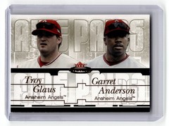 2003 Fleer Mystique Troy Glaus/Garret Anderson #5 Awe Pairs Gold /77 Angels