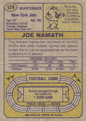 JOE NAMATH 74### BUY 5 GET 1 FREE ### or 30% OFF 12 OR MORE