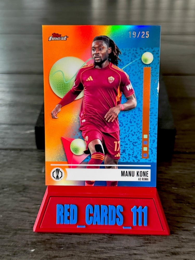 Topps Finest UEFA Europa League 2026 Manu Kone AS Roma #23 /25