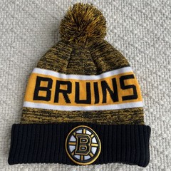 Pro Fanatics Boston Bruins Black and Yellow Logo Beanie NHL Cap Knit Adult Size