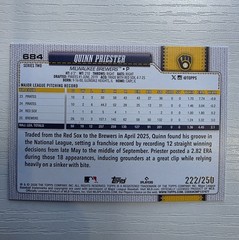 2026 Topps Series 2 Quinn Priester #684 Purple Foil #/250