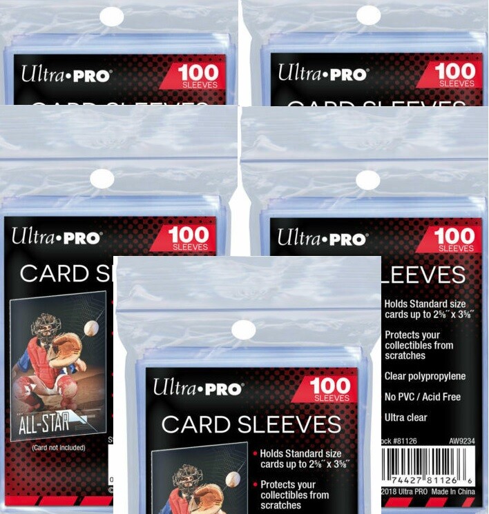 2000 Ultra Pro Penny Soft Sleeves 20 Packs 100 for Standard Sized Sports Cards
