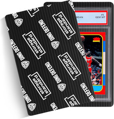 110 Pack 4×6 Trading Card Shipping Protectors Hard Plastic Black Card Shields