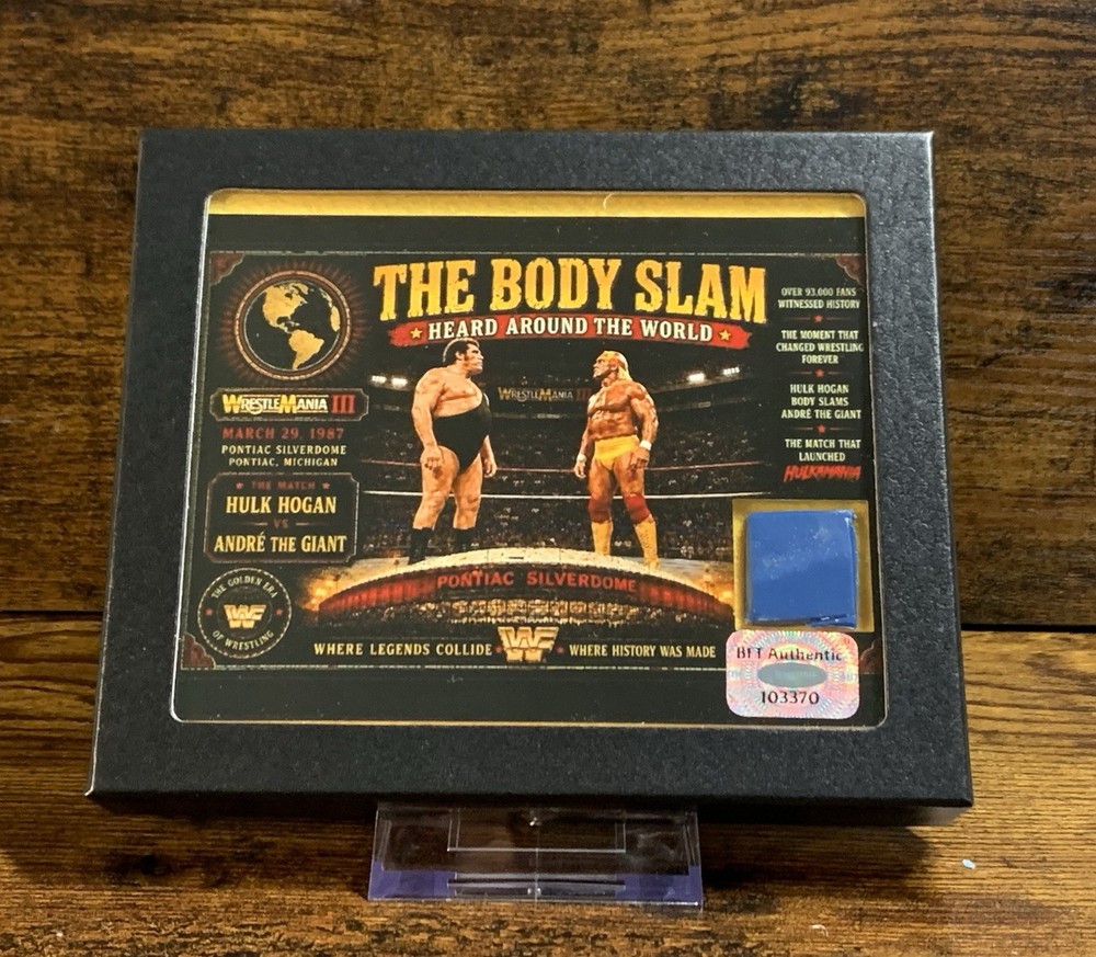 WrestleMania III Hulk Hogan Andre The Giant Pontiac Silverdome WWF Seat Relic