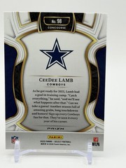 2025 Panini Select Ceedee Lamb Black And Orange Shock Prizm #98 DALLAS COWBOYS
