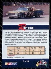Ricky Rudd – 1994 Maxx #2 Rookie of the Year Insert – NASCAR