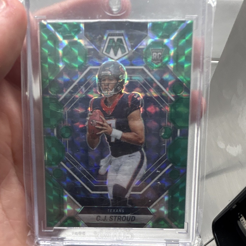 Panini 2023 Mosaic Football C.J. Stroud Rookie #292 Green Mosaic Prizm Texans
