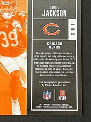 Eddie Jackson 2017 Contenders Rookie Ticket Auto