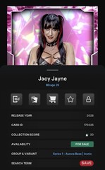 DIGITAL Topps WWE Slam Jacy Jayne Mirage 26 Aurora Base Iconic NXT Womens Card