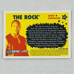 The Rock Dwayne Johnson 2006 Topps WWE Heritage Chrome #10 1956 Topps Design
