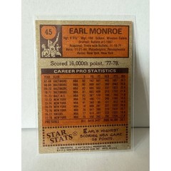 1978-79 Topps Earl Monroe 45 New York Knicks Basketball Card Vintage NBA HOF