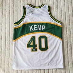 Shawn Kemp Signed Seattle Super Sonics Jersey (JSA) 6xAll Star Power Forward