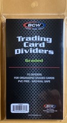 5 Packs of 10 BCW Graded Size Trading Card Dividers(50) Fast Priority Shipping