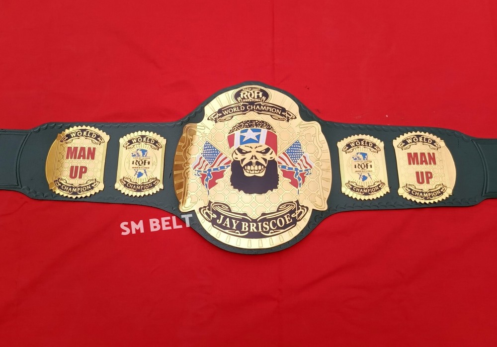 Jay Briscoe ROH world Heavyweight Championship Wrestling Title Belt Tribute Belt