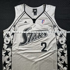 Vintage Y2K Adidas WNBA San Antonio Silver Stars Jersey #2 Henry Sz 2XL XXL RARE