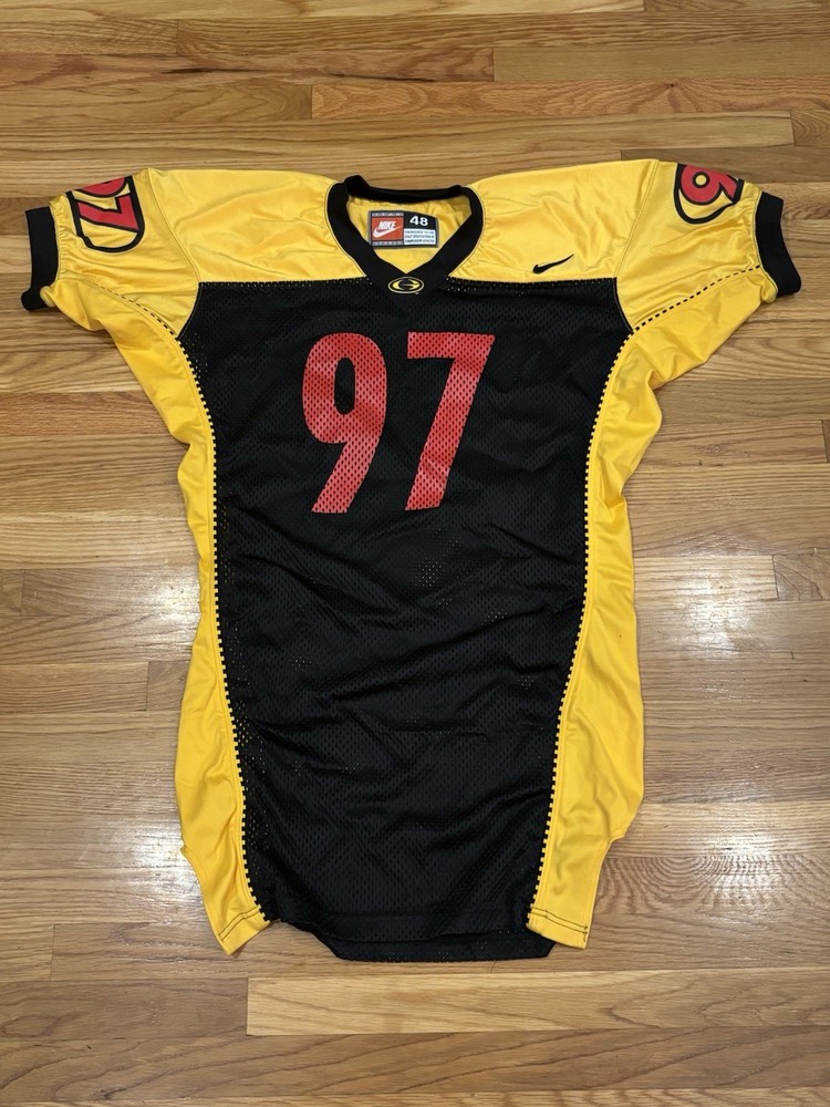 Gambling State University Football Jersey #97 Men’s Black And Yellow