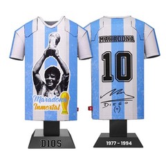 Maradona Metal Football Shirt Retro Argentina World Cup Legend Icon Alloy Shirt