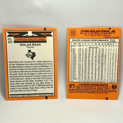 Lot (2) 1990 Donruss- Nolan Ryan King of Kings 5000 K&rsquo;s #665 #659 Reversed Backs