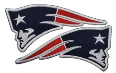 New England Patriots Sleeve Super Bowl Football Embroidered Iron On Patch 4.5&Prime;