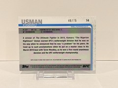 2019 Topps Chrome UFC Kamaru Usman Blue Wave Refractor /75 #14 🔥Clean
