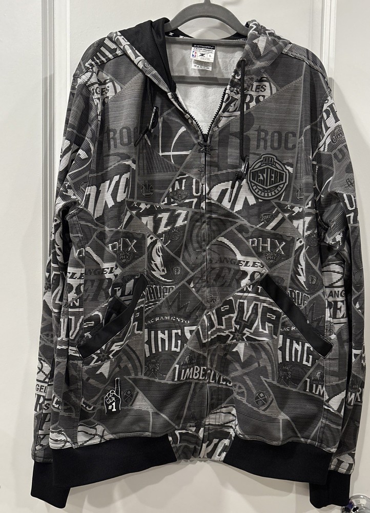 NBA Western Conference Zipway Tear-Away Full Zip Up Hoodie/Jacket L Heavy NWOT