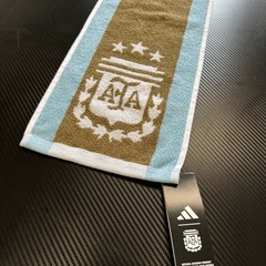 Adidas Argentina AFA National Team Fan Towel KE6159 White Light Blue Gold NWT